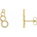 Ladies Natural Diamond Geometric Ear Climbers — 14K Yellow Gold