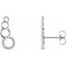 Ladies Natural Diamond Geometric Ear Climbers — Platinum