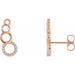 Ladies Natural Diamond Geometric Ear Climbers — 14K Rose Gold