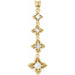 Ladies Natural Diamond Journey Floral Pendant — 18K Yellow Gold