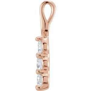 Lab-Grown Diamond Three-Stone Pendant - Style 85982