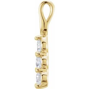 Lab-Grown Diamond Three-Stone Pendant - Style 85982