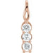 Ladies Natural Diamond Three-Stone Pendant (I1, G-H) — 14K Rose Gold