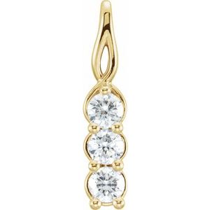Lab-Grown Diamond Three-Stone Pendant - Style 85982
