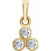 Ladies Natural Diamond Three-Stone Pendant (I1, G-H) — 14K Yellow Gold
