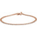 Ladies Natural Diamond Line 7 1/ Bracelet (I1, H+) — 18K Rose Gold