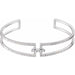 Ladies Natural Diamond Cuff Bracelet (I1, H+) — 14K White Gold