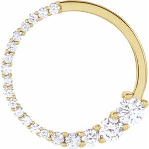 Ladies Natural Diamond Journey Circle Pendant (I1, G-H) — 18K Yellow Gold