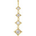 Ladies Natural Diamond Journey Graduated Pendant — 18K Yellow Gold