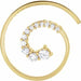 Ladies 1/2 Natural Diamond Journey Spiral Pendant — 18K Yellow Gold
