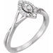 Ladies Natural Diamond Ring (I2, H+) — 10K White Gold