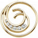 Ladies Natural Diamond Journey Circle Pendant (I1, G-H) — 18K Yellow Gold