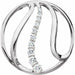 Ladies Natural Diamond Journey Pendant — 14K White Gold