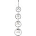 Ladies Natural Diamond Journey Graduated Circle Pendant — 18K White Gold