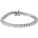 Ladies Natural Diamond Line Bracelet (I1, G-H) — 14K White Gold