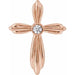 Ladies Natural Diamond Cross Pendant (I1, G-H) — 14K Rose Gold