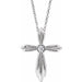 Ladies Natural Diamond Cross Necklace (Si2-Si3, G-H) — Platinum