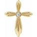 Ladies Natural Diamond Cross Pendant (I1, G-H) — 14K Yellow Gold