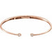 Ladies Natural Diamond Hinged Cuff Bracelet (I1, H+) — 14K Rose Gold