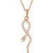 Ladies Natural Diamond Necklace (I1, G-H) — 14K Rose Gold