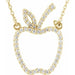 Ladies Natural Diamond Apple Necklace (I1, G-H) — 14K Yellow Gold