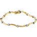 Ladies 14K Yellow/ Natural Diamond Line Bracelet (I1, G-H) — 14K Yellow/White Gold