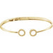 Ladies Natural Diamond Circle Hinged Cuff Bracelet (I1, H+) — 14K Yellow Gold