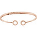 Ladies Natural Diamond Circle Hinged Cuff Bracelet (I1, H+) — 14K Rose Gold