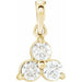 Ladies Natural Diamond Three-Stone Pendant (I1, G-H) — 14K Yellow Gold