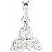 Ladies Natural Diamond Three-Stone Pendant (I1, G-H) — 14K White Gold