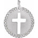 Ladies Natural Diamond Pierced Cross Pendant (I1, G-H) — Sterling Silver