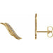 Ladies Natural Diamond Ear Climbers — 14K Yellow Gold