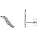 Ladies Natural Diamond Ear Climbers — Platinum