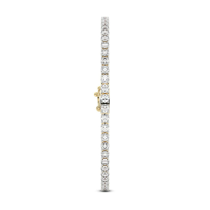 4 Prong Round Tennis Bracelet - 14K yellow Gold, 15.00 CT (12362)