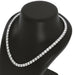4 Prong Round Tennis Necklace - 14k White Gold, 5.00 Ct Databazaar