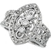 Ladies Natural Diamond Right Hand Ring (I1, G-H) — 14K White Gold