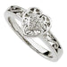 Ladies Natural Diamond Ring (I1, G-H) — 14K White Gold