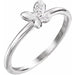 Ladies Natural Diamond Butterfly Youth Ring (I1, H+) — Sterling Silver