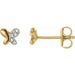 Ladies Natural Diamond Butterfly Earrings — 14K Yellow Gold