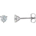 Ladies Natural Diamond Stud Earrings (Si2-Si3, G-H) — 18K White Gold