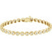 Ladies Natural Diamond Bezel-Set Line Bracelet (I1, G-H) — 14K Yellow Gold