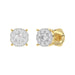 LADIES EARRINGS 0.30CT ROUND DIAMOND 14K YELLOW GOLD (SI QUALITY)