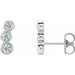 Ladies Natural Diamond Ear Climbers — Sterling Silver
