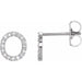 Ladies Natural Diamond Initial O Earrings (Si2-Si3, G-H) — Platinum