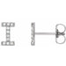 Ladies Natural Diamond Initial I Earring (Si2-Si3, G-H) — Platinum