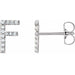 Ladies Natural Diamond Initial F Earrings (Si2-Si3, G-H) — Platinum