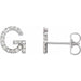 Ladies Natural Diamond Initial G Earring (Si2-Si3, G-H) — Platinum