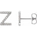 Ladies Natural Diamond Initial Z Earring (Si2-Si3, G-H) — Platinum
