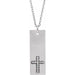 Ladies Natural Diamond Bar Cross Necklace (I1, G-H) — Sterling Silver