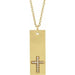 Ladies Natural Diamond Bar Cross Necklace (I1, G-H) — 14K Yellow Gold
